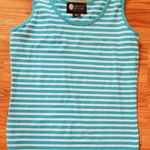 Christine Alexander stripped tank w jewels